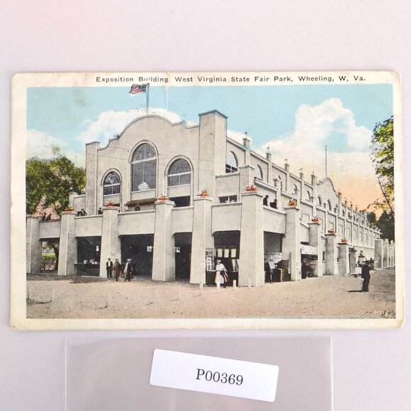 Exposition Building West Virginia State Fair Park Wheeling 1920s Postcard - Picture 1 of 2